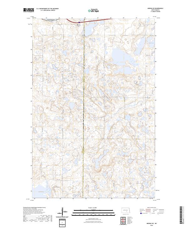 US Topo 7.5-minute map for Medina SW ND