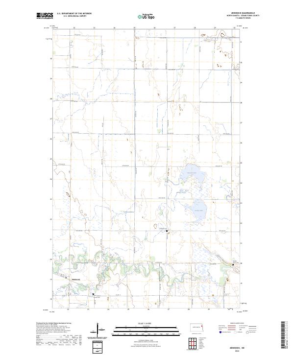 US Topo 7.5-minute map for Mekinock ND