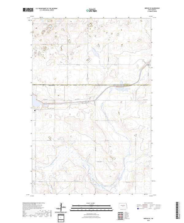 US Topo 7.5-minute map for Mercer SE ND