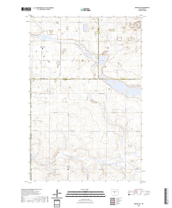 US Topo 7.5-minute map for Mercer SW ND