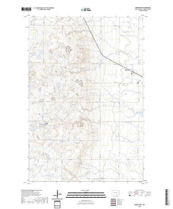 US Topo 7.5-minute map for Merricourt ND