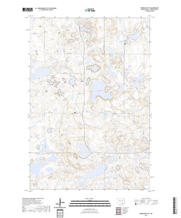 US Topo 7.5-minute map for Merricourt SW ND