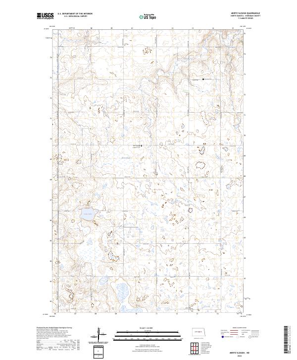 US Topo 7.5-minute map for Mertz Slough ND