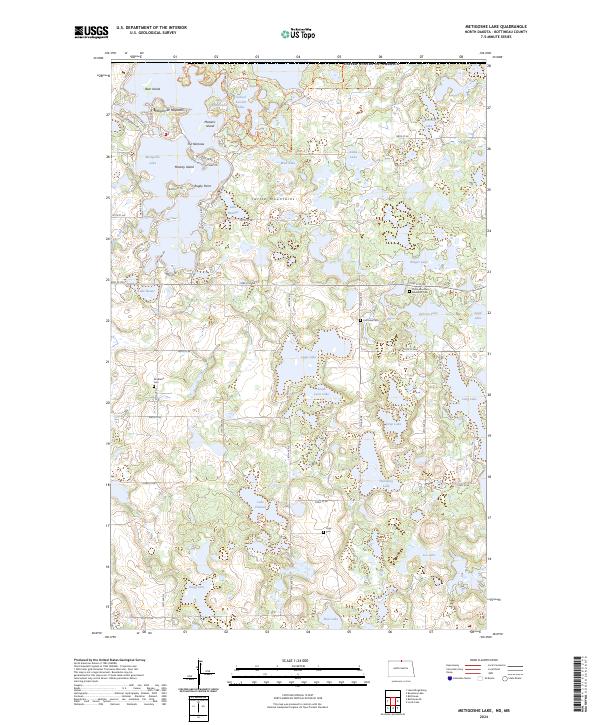US Topo 7.5-minute map for Metigoshe Lake NDMB