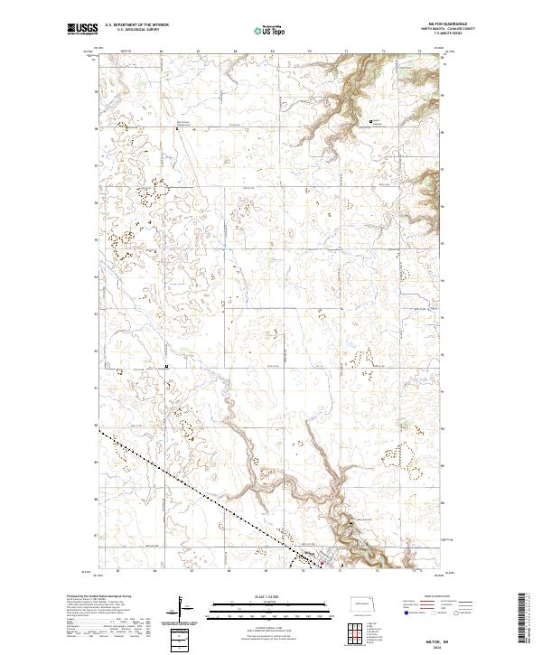 US Topo 7.5-minute map for Milton ND