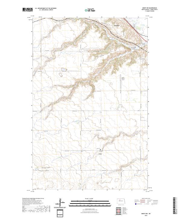 US Topo 7.5-minute map for Minot NW ND