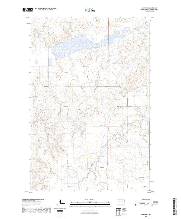 US Topo 7.5-minute map for Moffit SE ND
