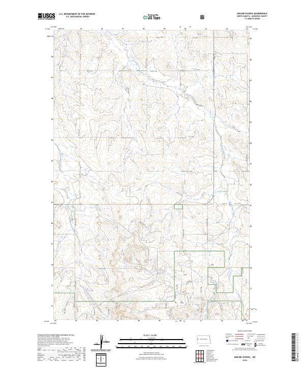 US Topo 7.5-minute map for Moline School ND