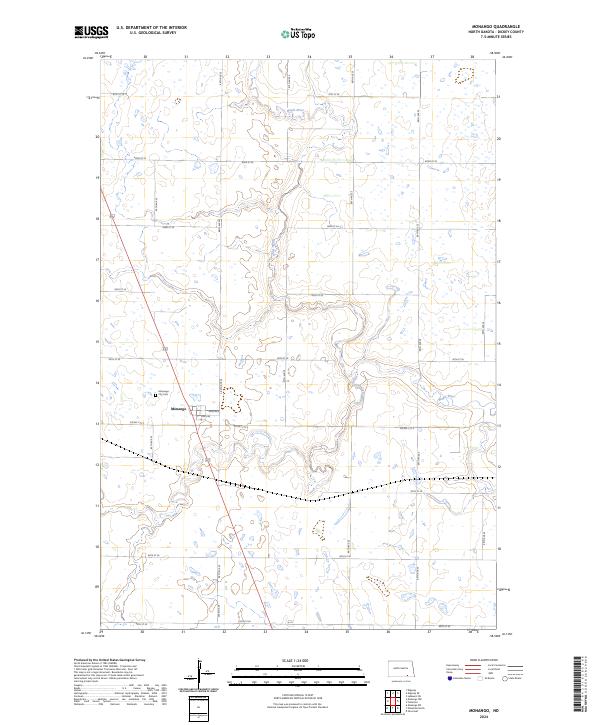 US Topo 7.5-minute map for Monango ND