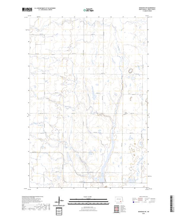 US Topo 7.5-minute map for Monango SW ND