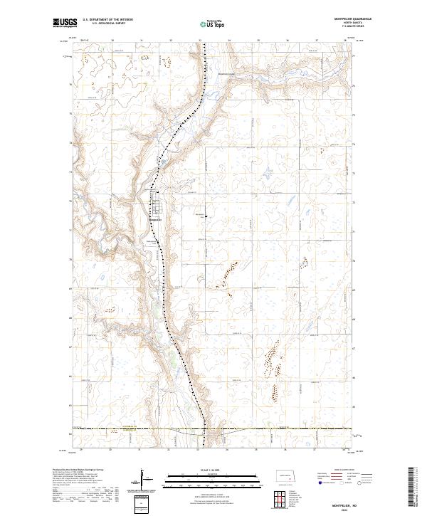 US Topo 7.5-minute map for Montpelier ND