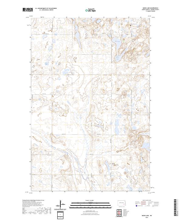 US Topo 7.5-minute map for Moon Lake ND