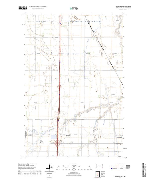 US Topo 7.5-minute map for Mooreton East ND