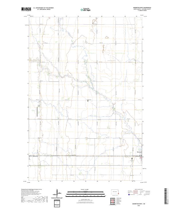 US Topo 7.5-minute map for Mooreton West ND