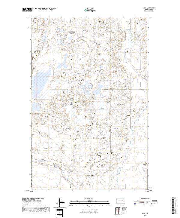 US Topo 7.5-minute map for Mose ND