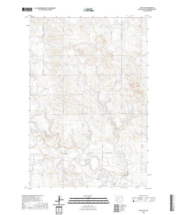 US Topo 7.5-minute map for Mott NW ND