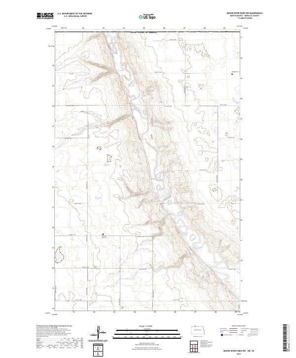 US Topo 7.5-minute map for Mouse River Park NW NDSK