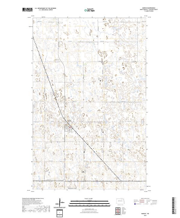 US Topo 7.5-minute map for Munich ND