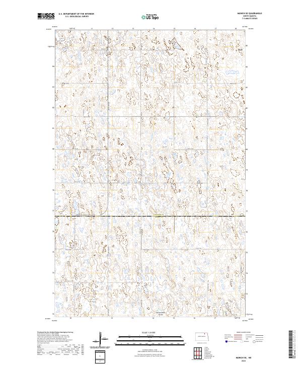 US Topo 7.5-minute map for Munich SE ND