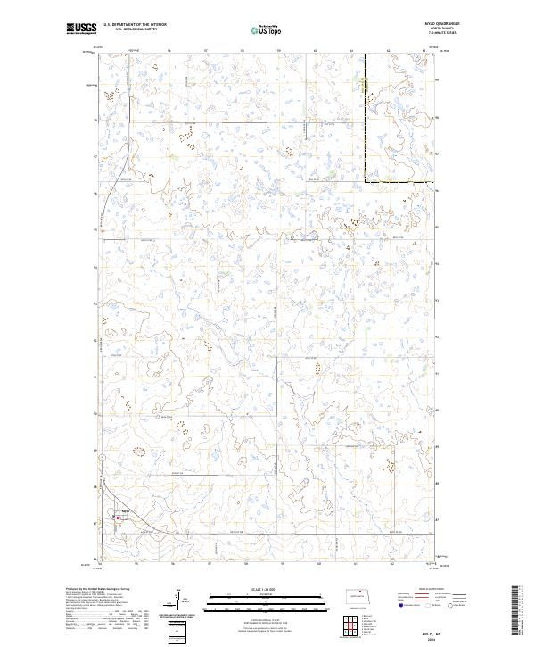 US Topo 7.5-minute map for Mylo ND