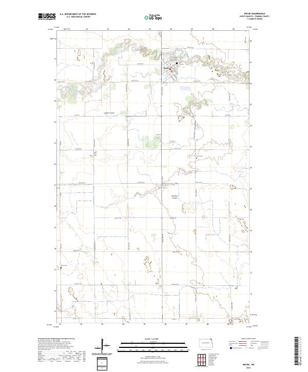 US Topo 7.5-minute map for Neche ND