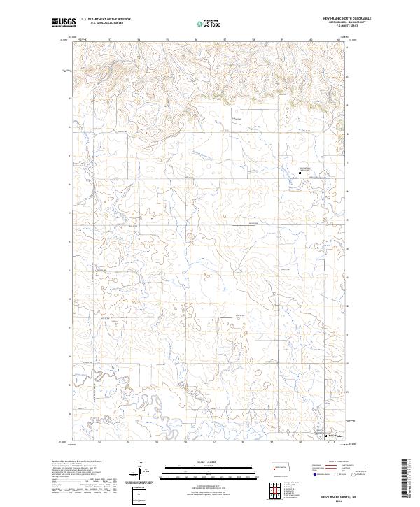 US Topo 7.5-minute map for New Hradec North ND