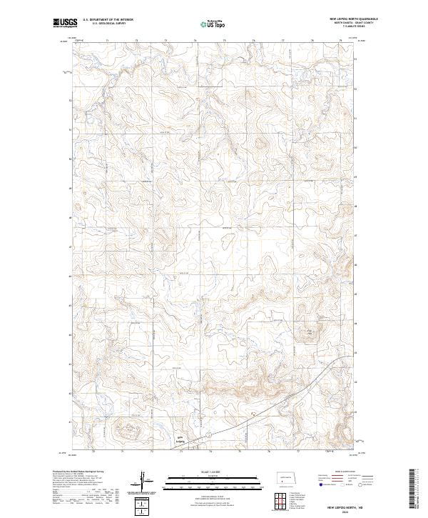 US Topo 7.5-minute map for New Leipzig North ND