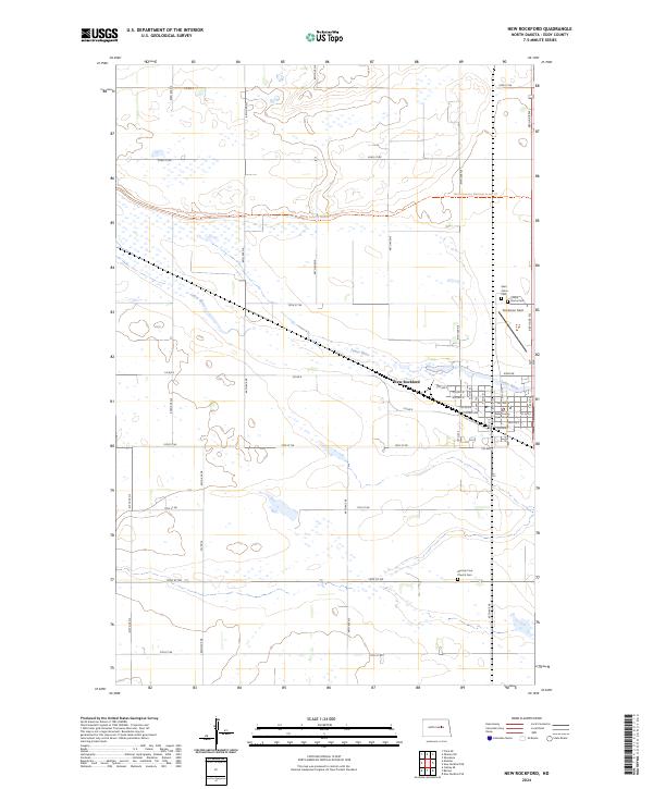 US Topo 7.5-minute map for New Rockford ND