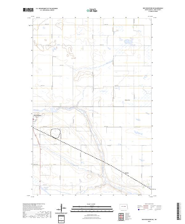 US Topo 7.5-minute map for New Rockford NE ND