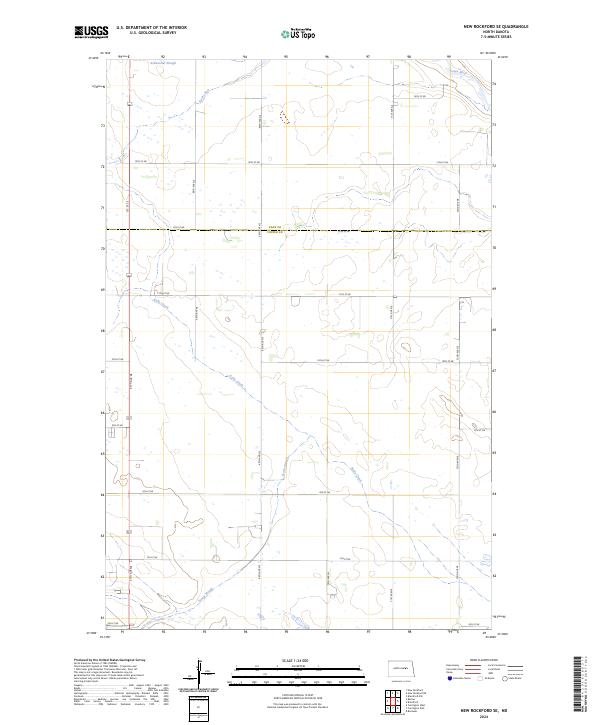US Topo 7.5-minute map for New Rockford SE ND