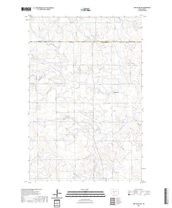 US Topo 7.5-minute map for New Salem NW ND