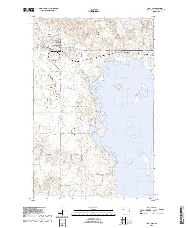 US Topo 7.5-minute map for New Town ND
