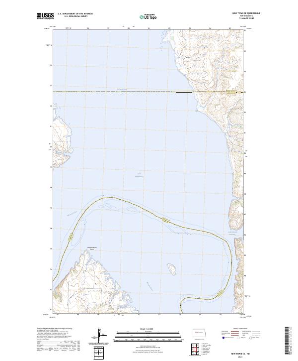 US Topo 7.5-minute map for New Town SE ND