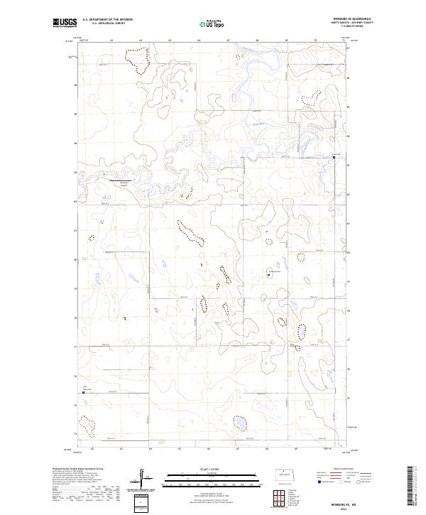US Topo 7.5-minute map for Newburg SE ND