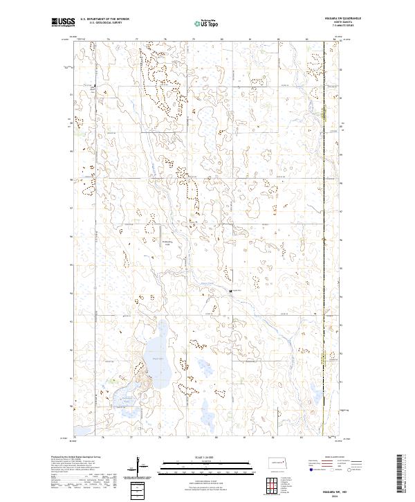 US Topo 7.5-minute map for Niagara SW ND