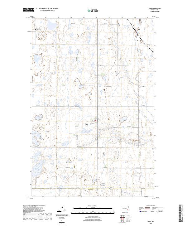 US Topo 7.5-minute map for Nome ND