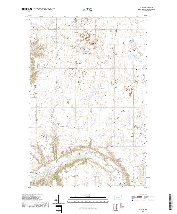 US Topo 7.5-minute map for Nome SE ND
