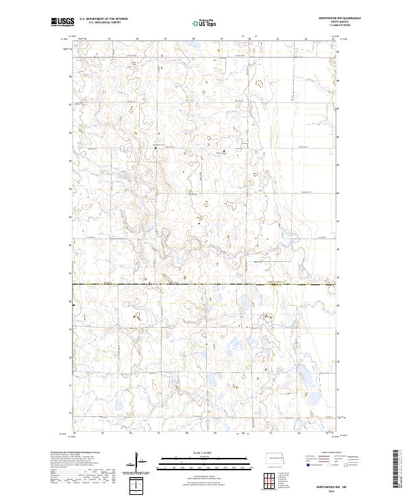 US Topo 7.5-minute map for Northwood NW ND