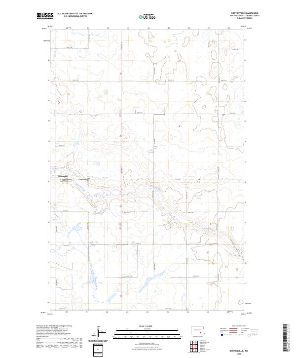 US Topo 7.5-minute map for Nortonville ND