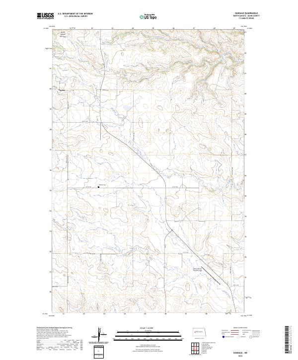 US Topo 7.5-minute map for Oakdale ND