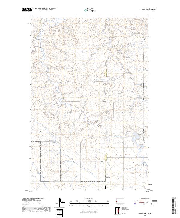 US Topo 7.5-minute map for Odland Dam NDMT
