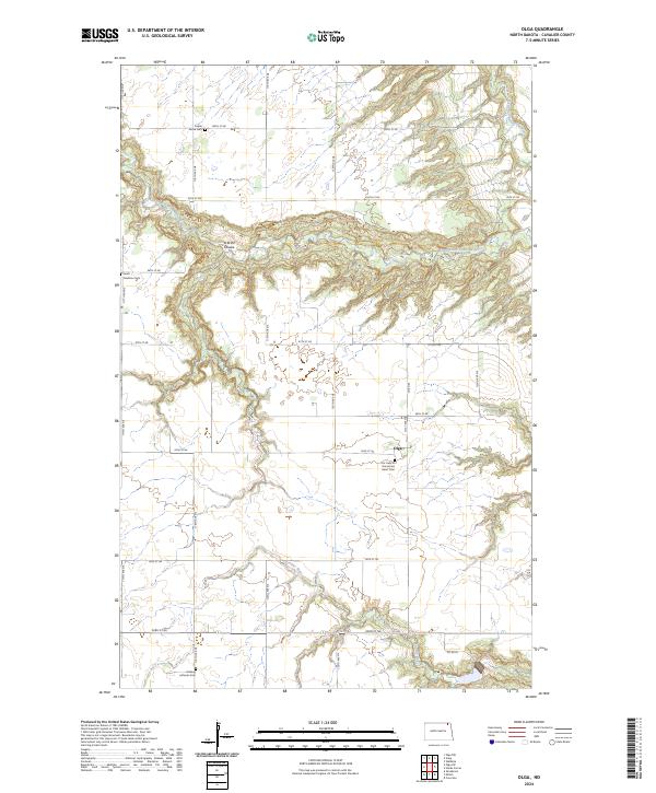 US Topo 7.5-minute map for Olga ND