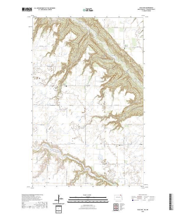 US Topo 7.5-minute map for Olga NW NDMB