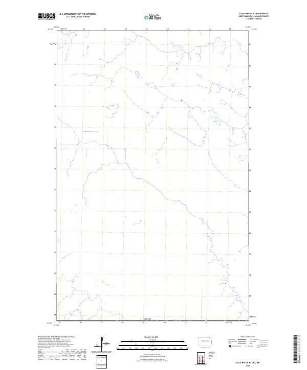 US Topo 7.5-minute map for Olga NW OE N NDMB