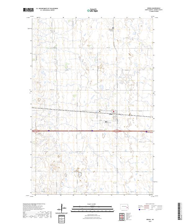 US Topo 7.5-minute map for Oriska ND