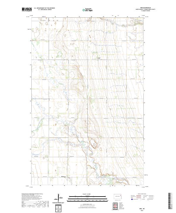 US Topo 7.5-minute map for Orr ND