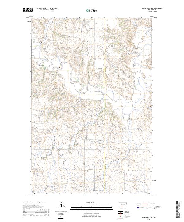 US Topo 7.5-minute map for Otter Creek East ND