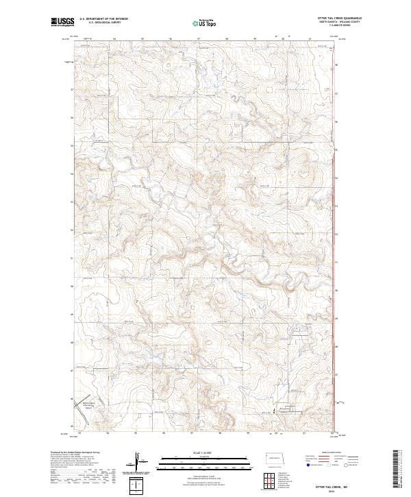 US Topo 7.5-minute map for Otter Tail Creek ND