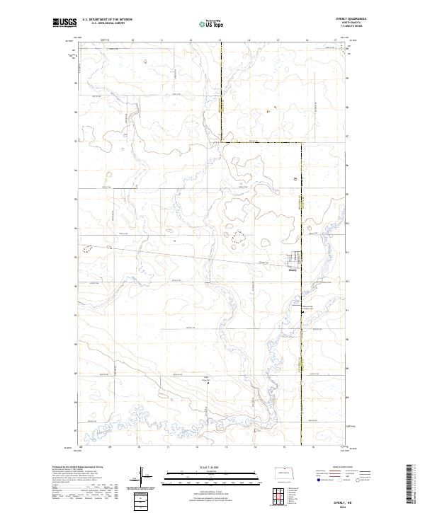 US Topo 7.5-minute map for Overly ND