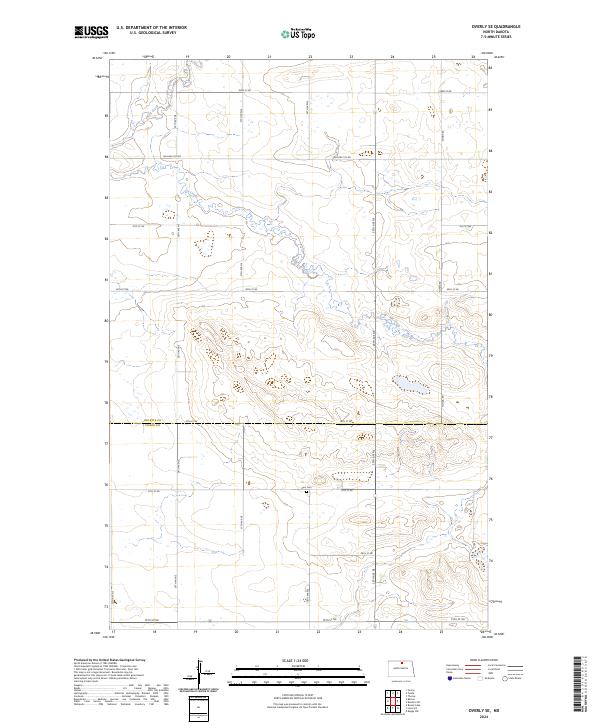 US Topo 7.5-minute map for Overly SE ND